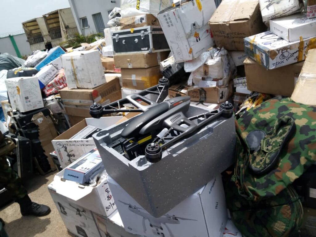 Customs hands over N3.579bn worth of drones, military wares intercepted to Army