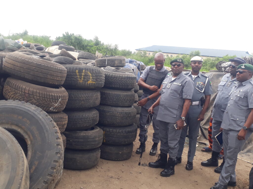 Customs uncovers massive imported used tyres hidden in Ogun facility