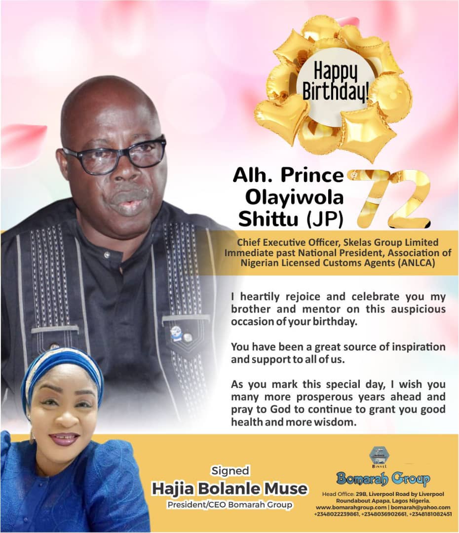 ANLCA Interim NECOM, Oduntan, others felicitate with Prince Shittu on 72nd birthday