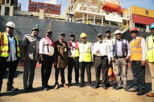 Excitement as Tin can Island port welcomes largest commercial vessel 