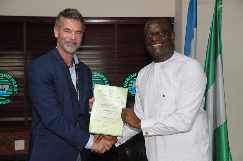 APM Terminals team visit NSC, receives certificate of registration as regulated service provider