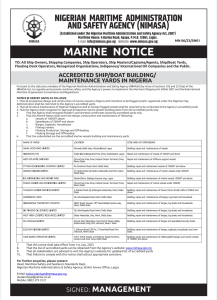 NIMASA releases list of accredited ship building, maintenance yards in Nigeria