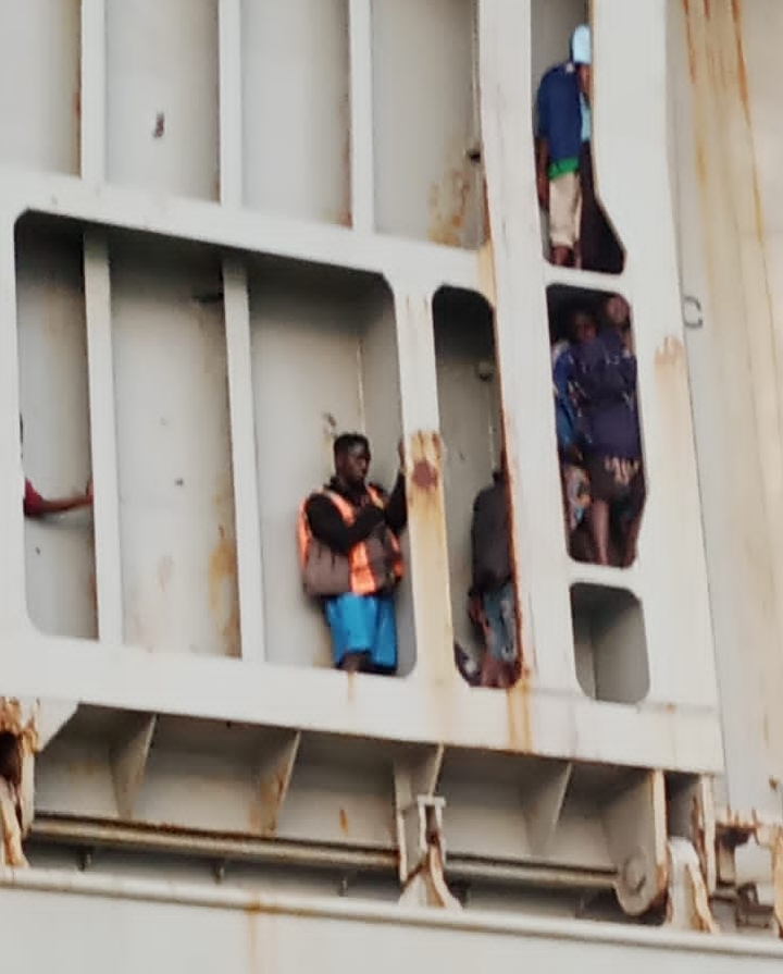 NNS BEECROFT arrests 11 stowaways aboard Ghana-bound ship