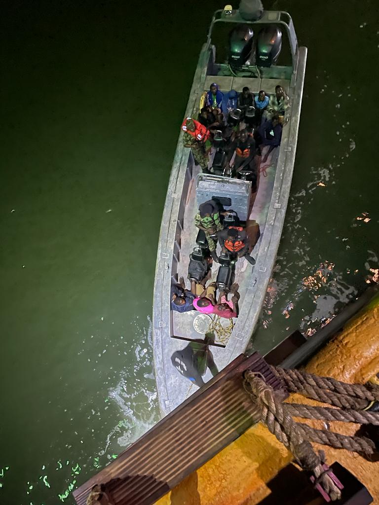 NNS BEECROFT arrests 11 stowaways aboard Ghana-bound ship