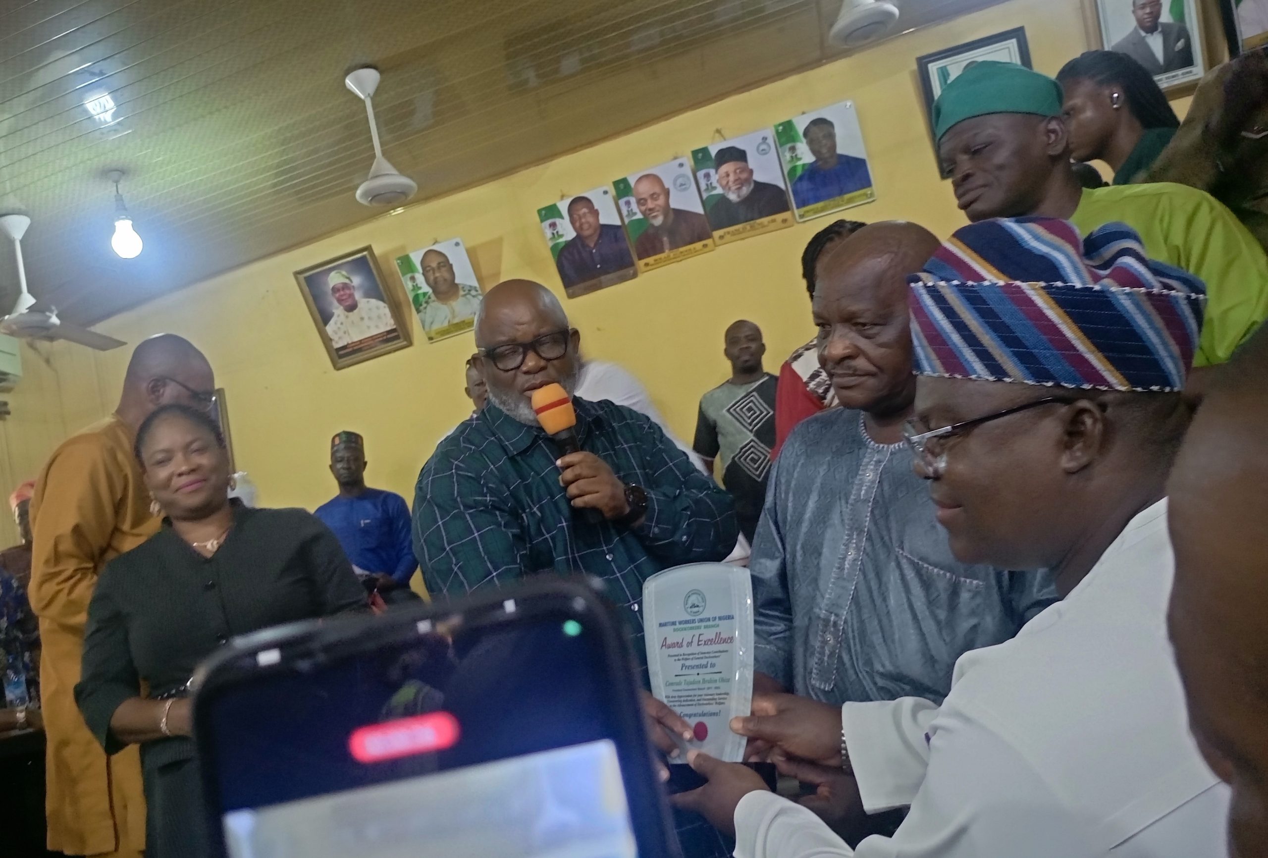 MWUN PG inaugurates dockworkers' new leadership, warns against greedy aspirants for district chairmanship postition