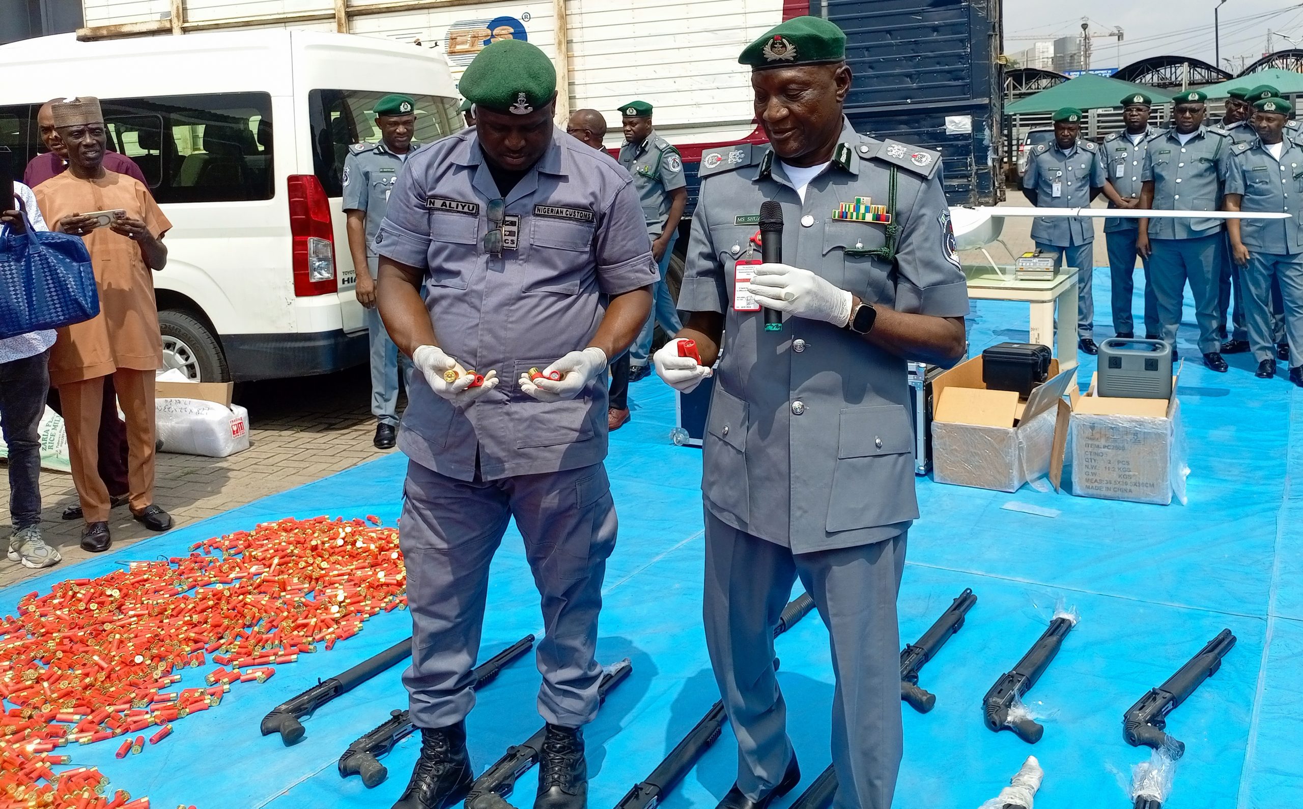 Customs FOU 'A' intercepts 15 assorted rifles, 4,841 rounds of ammunition, drones along Ogun border