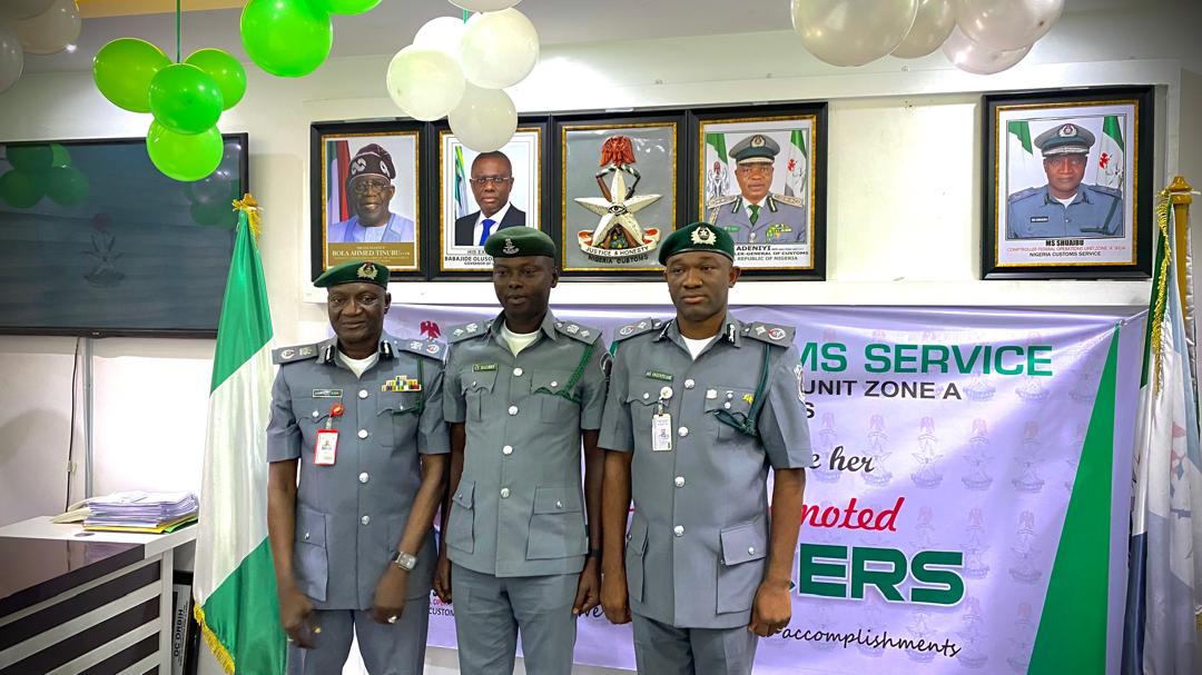 FOU Customs boss, Shuaibu charges newly promoted officers to lead with integrity, humility