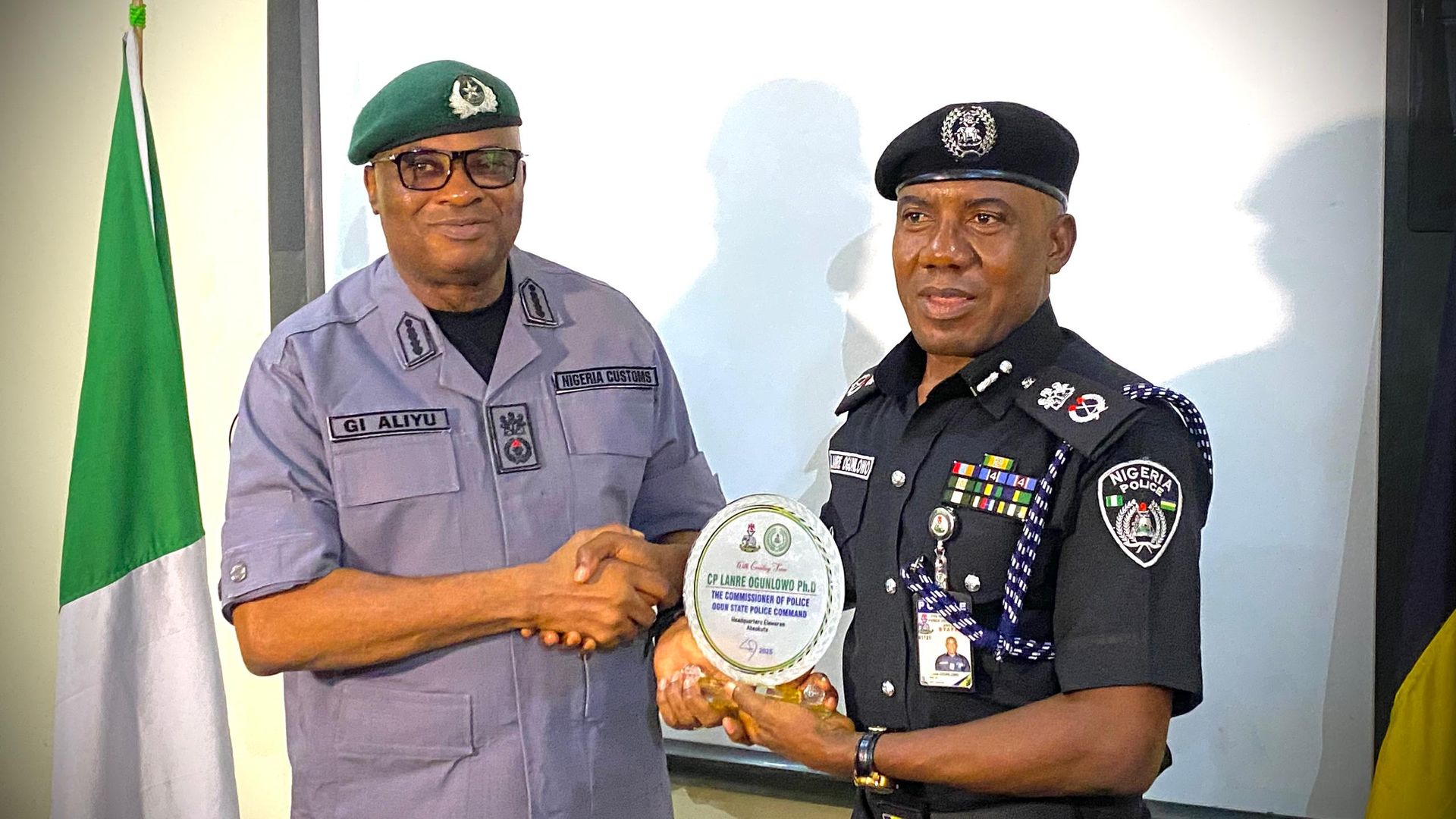 Customs FOU 'A' intercepts 4,000 packages of cannabis as Compt Gambo reinforces synergy with NDLEA, Police