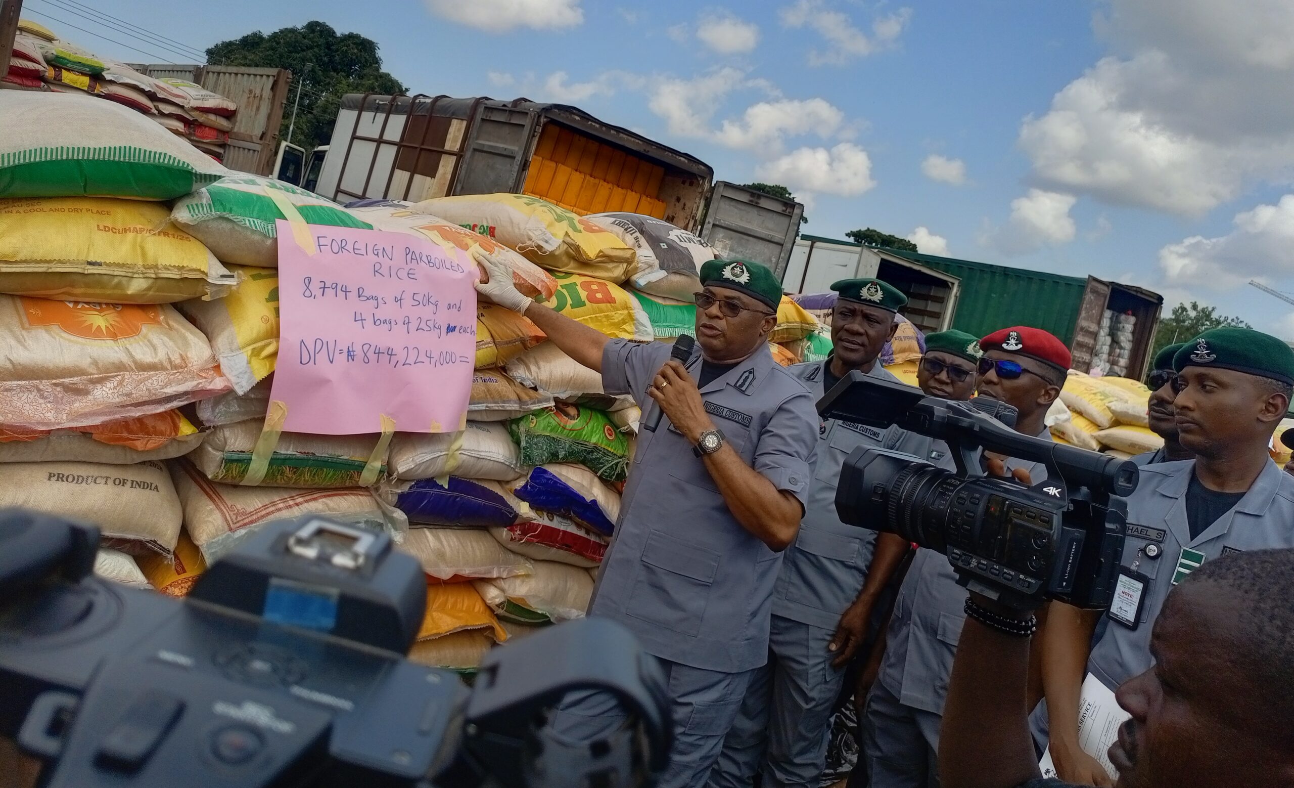 Customs arrests 71-yr-old with N2.35bn cocaine in Lagos, intercepts Ghanaian loud, rice, others 