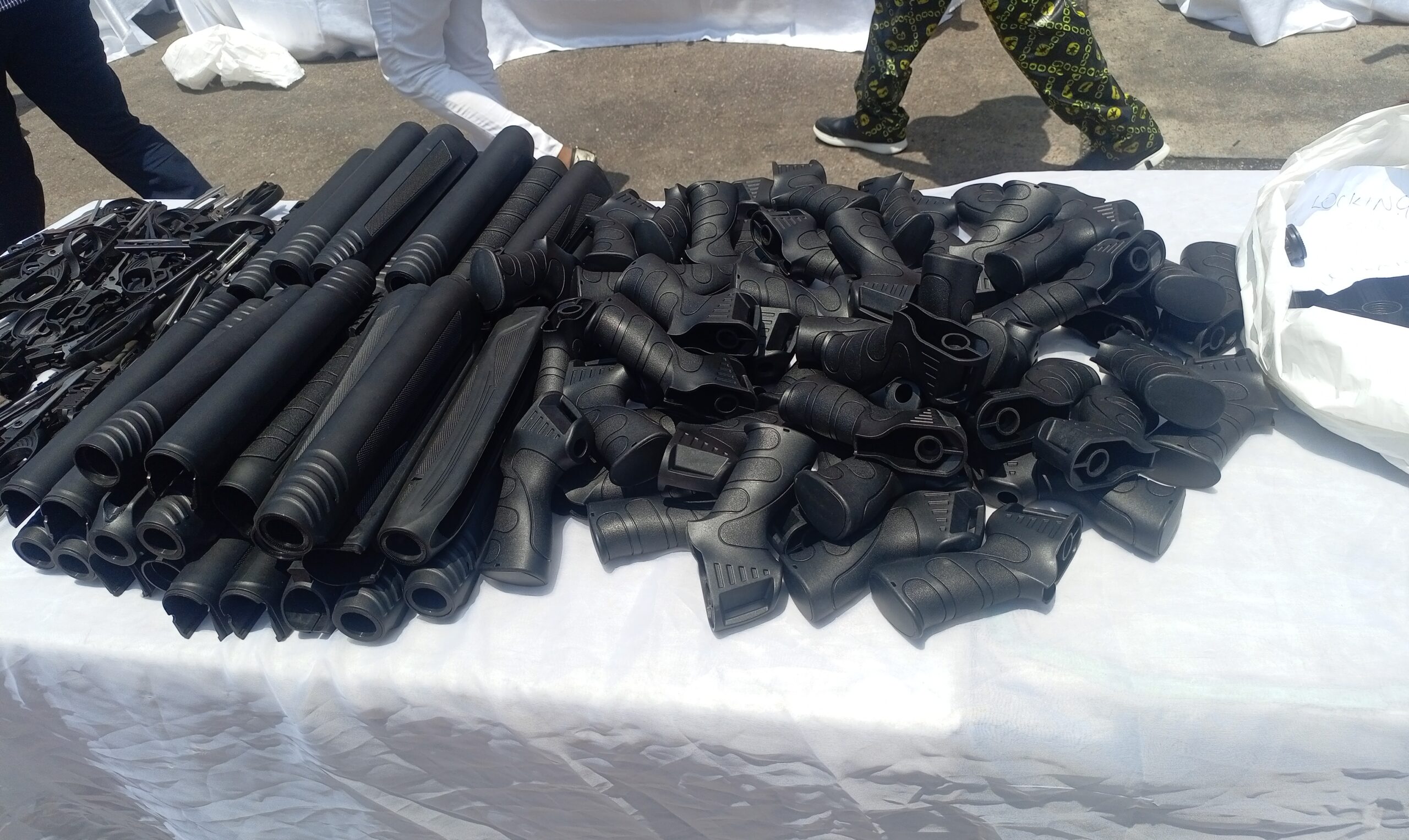 Again, Customs seizes 204 pump-action rifles hidden in household goods at Tin Can port