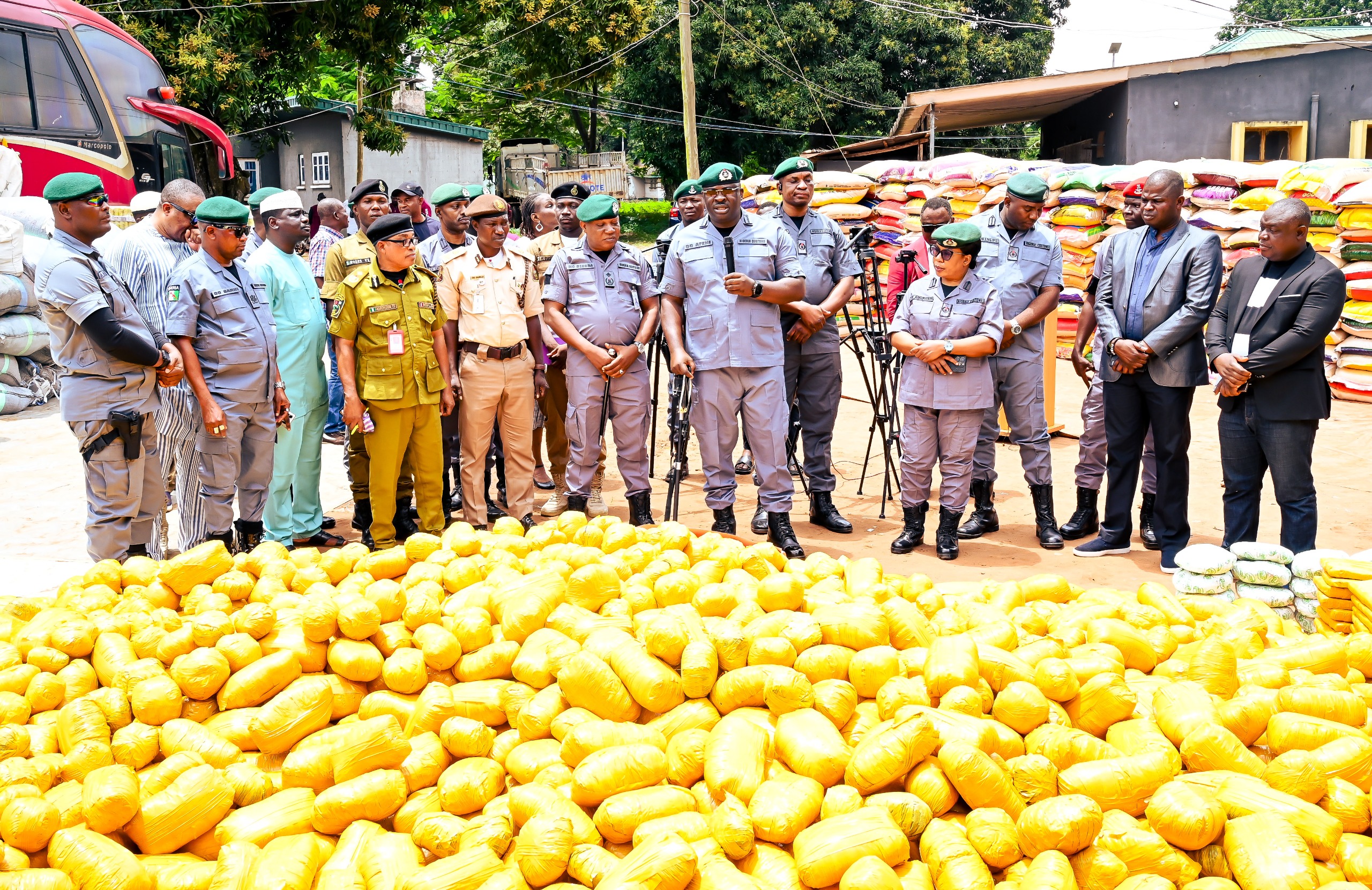 Customs seizes 6,035 parcels of Ghana Loud, rice, other contraband worth N3.57bn in Ogun
