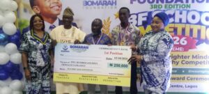 Bomarah Foundation rewards Lagos schools, teachers' competition winners with cash prizes, gifts